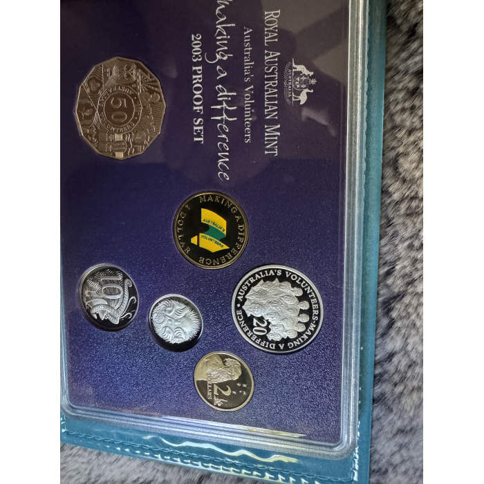 2003 RAM Australia’s Volunteers 6 coin Proof Year set 