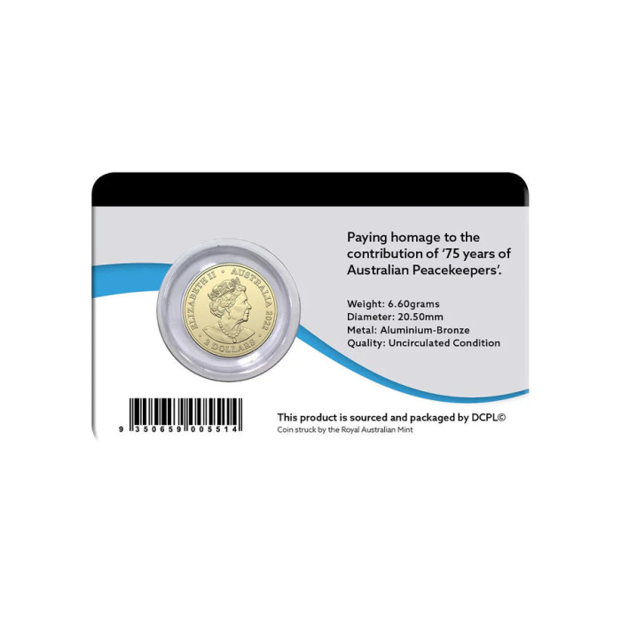 2022 $2 Lest We Forget – 75th Anniversary of Australian Peacekeeping Coin Pack
