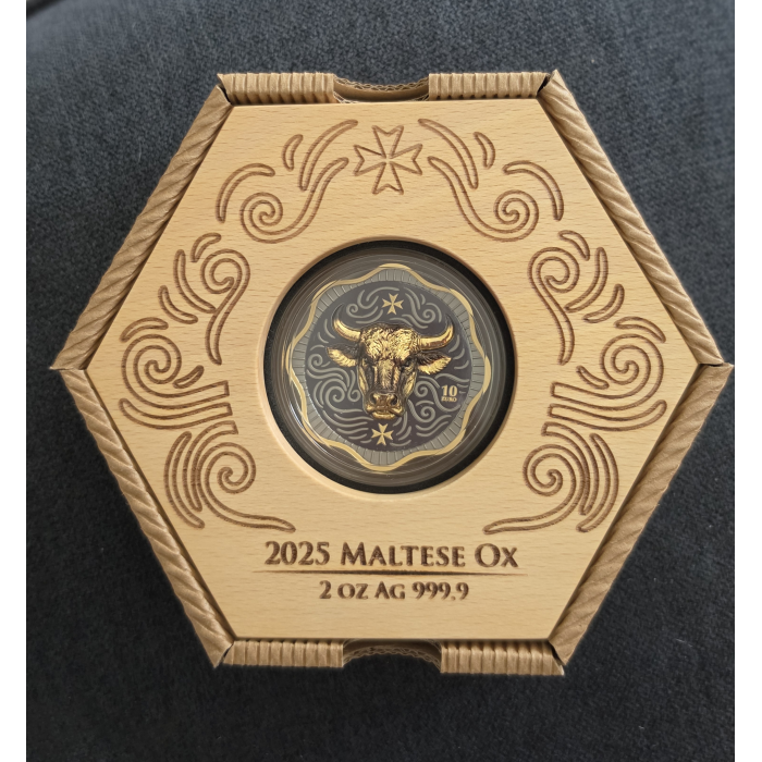 2025 Germania Mint MALTESE OX 2oz Silver Coin – BERLIN AWARD WINNER!