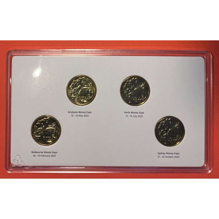 2023 ANDA Mony Expo $1 UNC 4 Coin Privy Mark Set