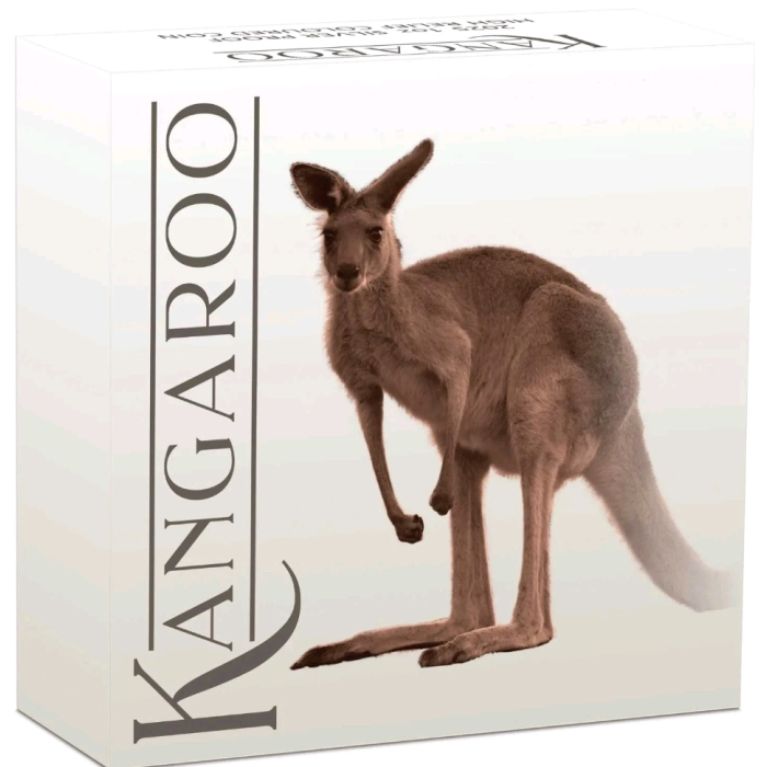 2025 Australian Kangaroo 1oz Silver Proof Coloured High Relief Coin