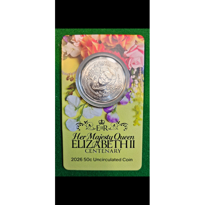 2026 Royal Australian Mint - HM Queen Elizabeth II Centenary of Birth 50c Coin
