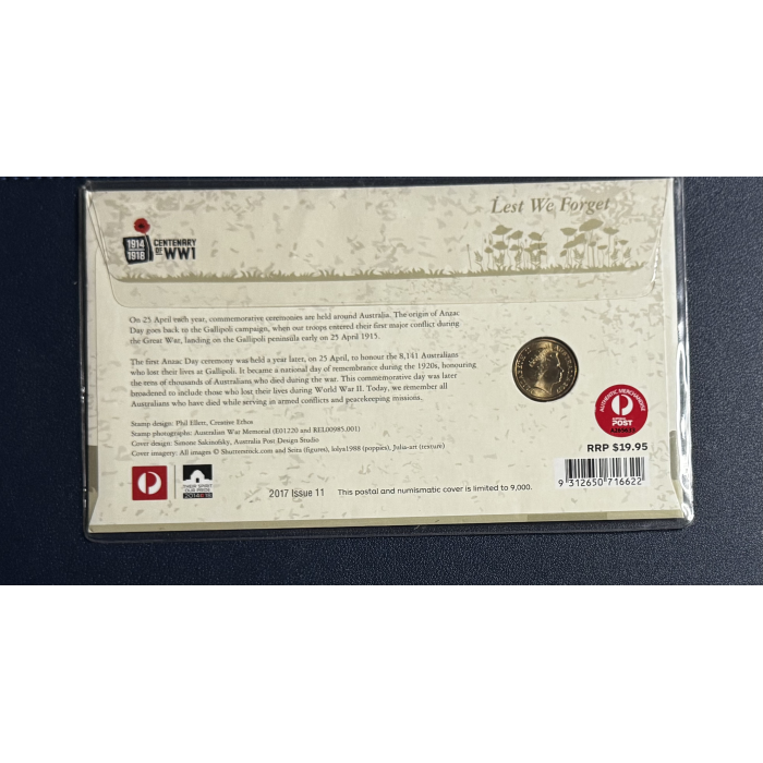 2017 $2 C-Mint Lest We Forget Mosaic PNC