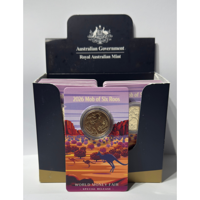 2026 $1 Mob of Roos - Brandenburg Gate Privy Mark UNC - In Hand