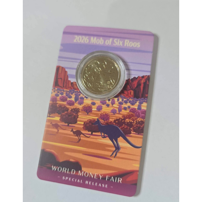 2026 $1 Mob of Roos - Brandenburg Gate Privy Mark UNC - In Hand