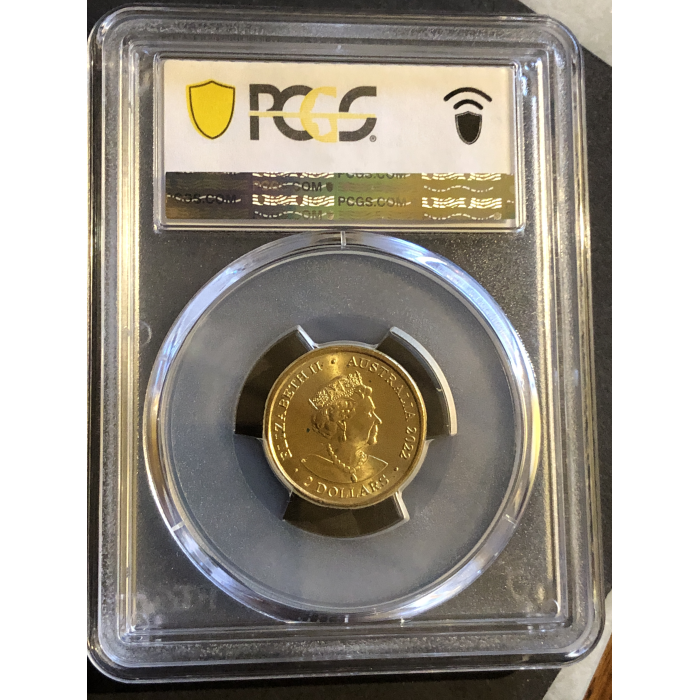 2022 PCGS MS65  Socceroos Centenary  Coloured $2