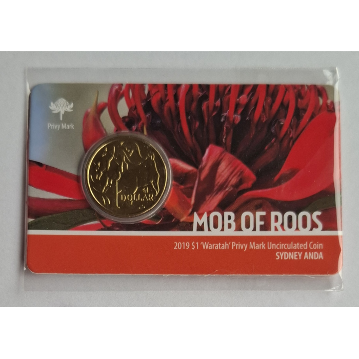 2019 $1 Mob Of Roos ANDA Money Expo carded coins