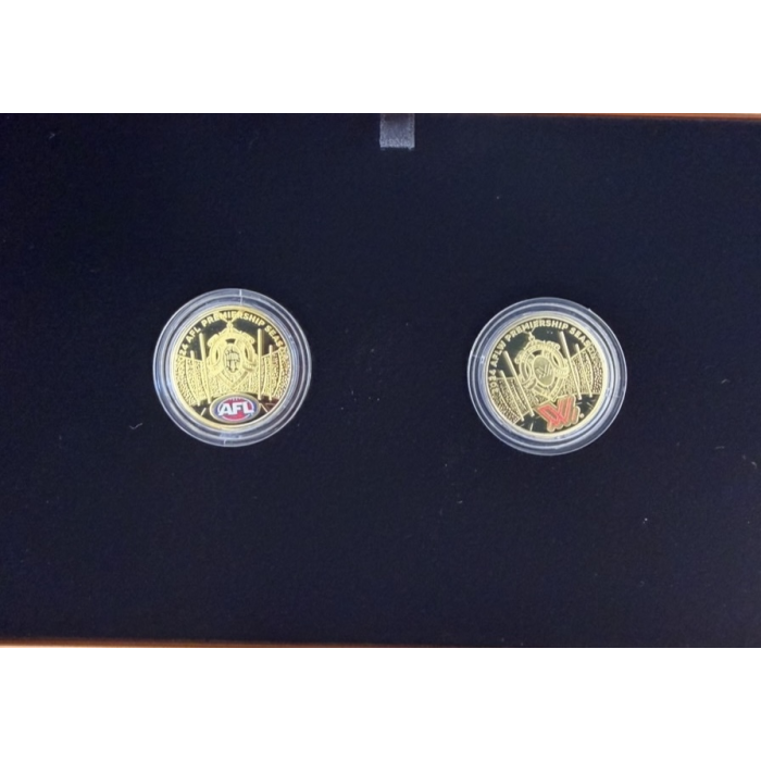 2024 AFL $1 Coloured Proof 2-Coin Set – Royal Australian Mint