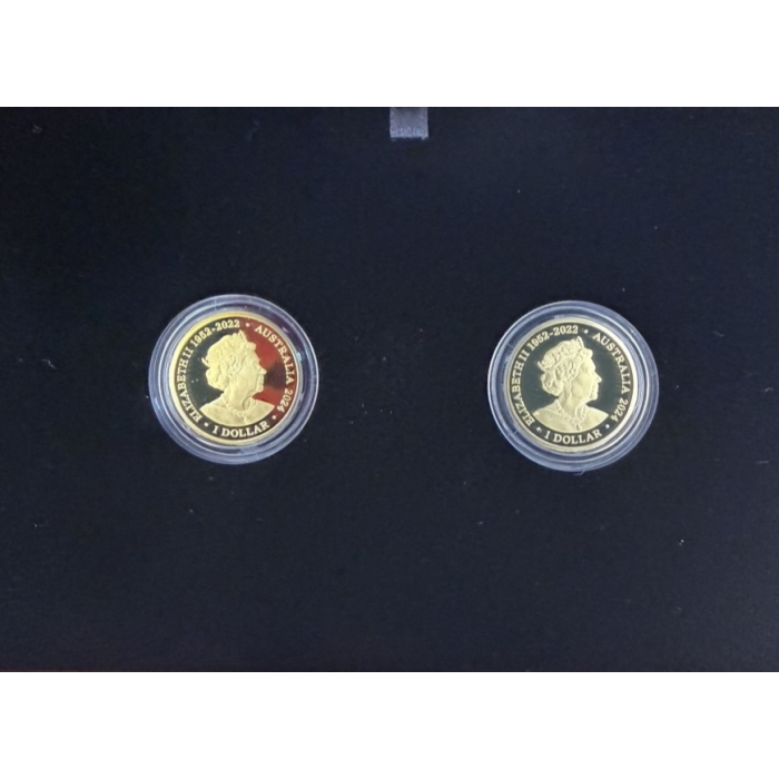 2024 AFL $1 Coloured Proof 2-Coin Set – Royal Australian Mint