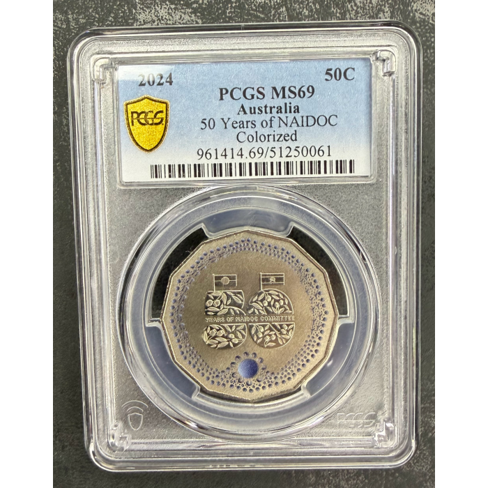 2024 NAIDOC 50c Coin MS69 Graded – Royal Australian Mint