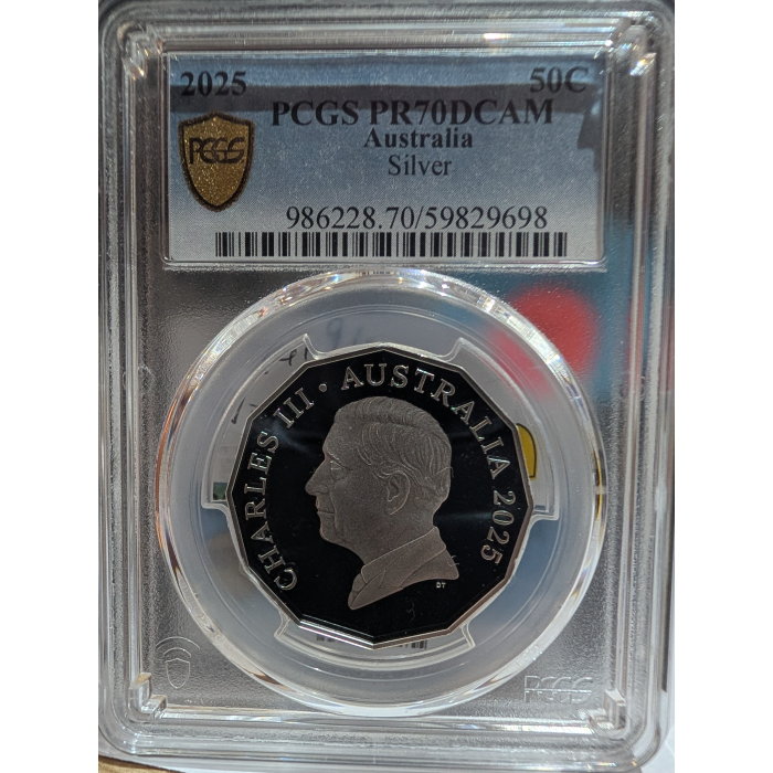 2025 50c Silver Decimal Proof PCGS KCIII Ag Top Pop #010