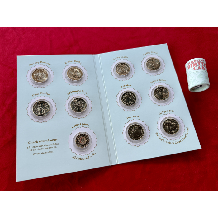 2025 WOMENS WEEKLY - Children’s Birthday Cake Book - 10 Coin Set with $2 Coin