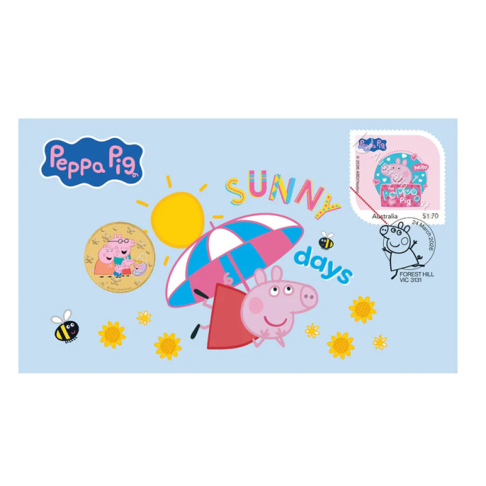 2026 Peppa Pig $1 Stamp & Coin Cover
