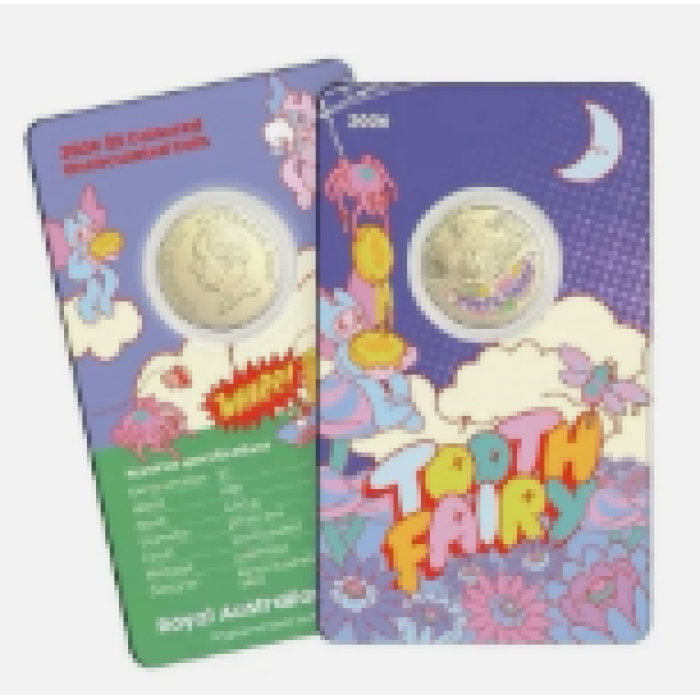 2026  $2  TOOTHFAIRY COLOURED CARDED COIN