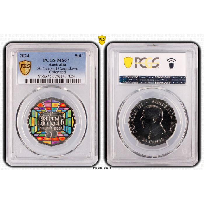 2024 - PCGS MS67 50 Years of Countdown Colorized
