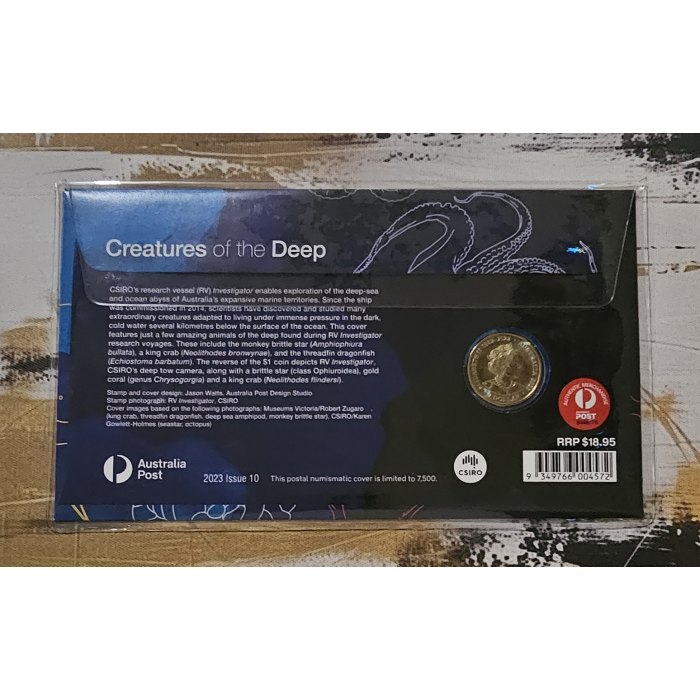 2023 $1 Creatures of the Deep with Envelope Privy Mark PNC