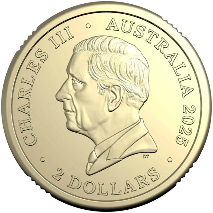 Women's Weekly Birthday Cake Cook Book Two Dollar $2 Coloured Coin Australia UNC