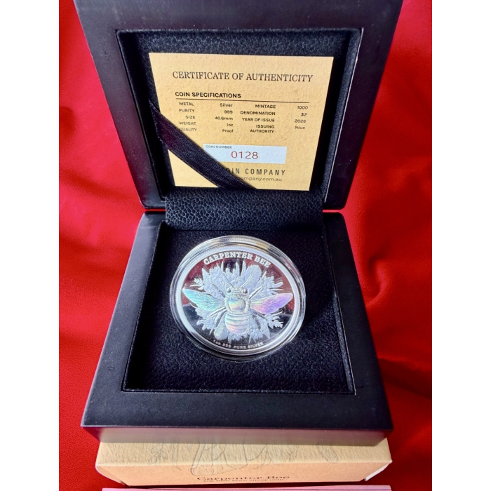 2026 Carpenter Bee 1oz Silver Proof Hologram Coin