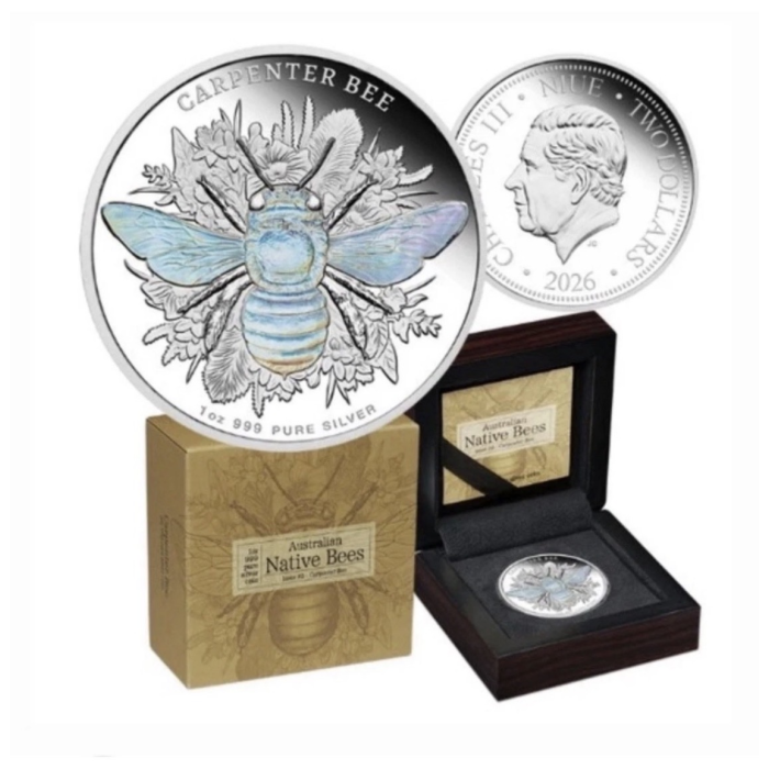 2026 Carpenter Bee 1oz Silver Proof Hologram Coin