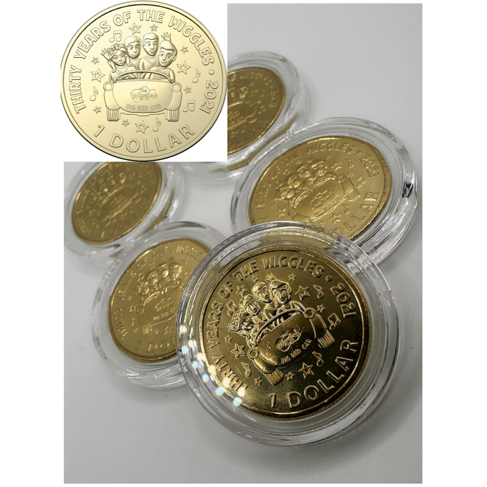 1x UNC 2021 $1 Wiggles Big Red Car Coin (Second Design) - In Lighthouse Capsule