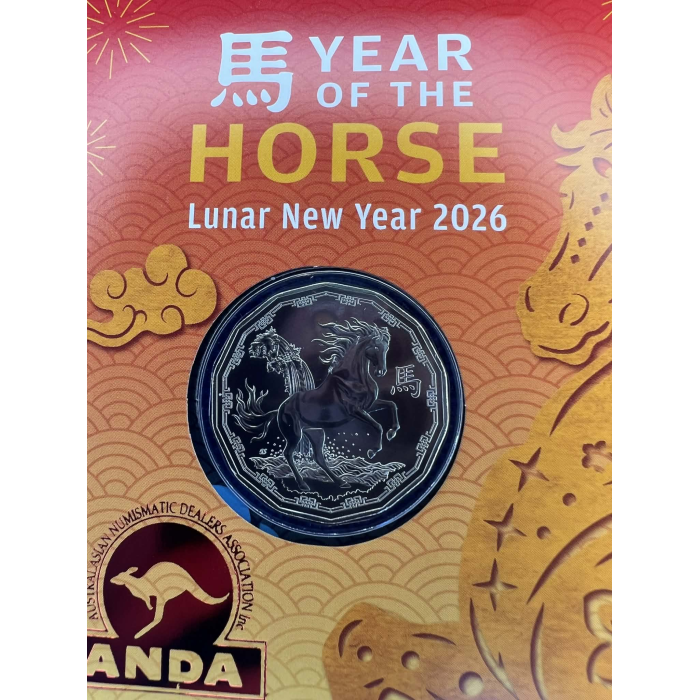 2026 ANDA Melbourne Year of Horse 50c PNC #195 of only 750 released.