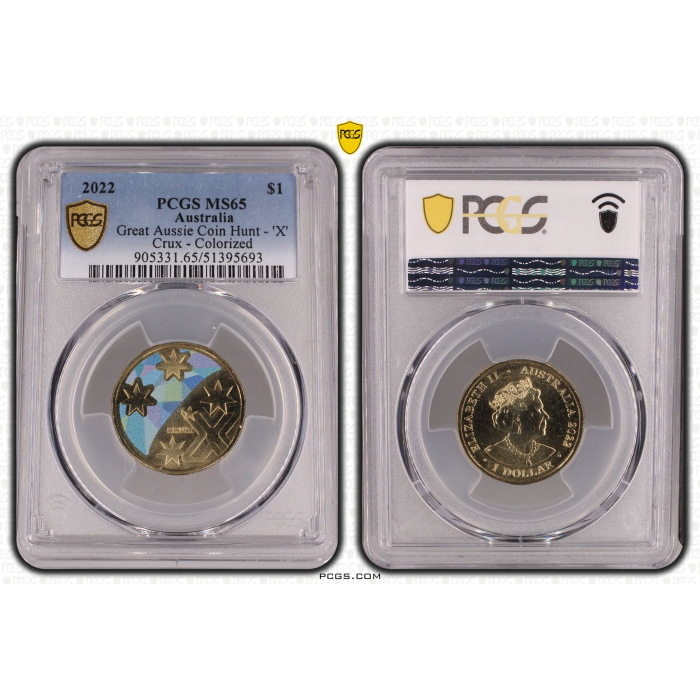 2022 $1 GACH X CRUX COLORISED PCGS MS65