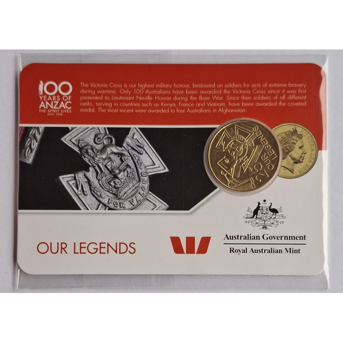 2016 25c ANZAC To Afghanistan- Our Legends carded coin