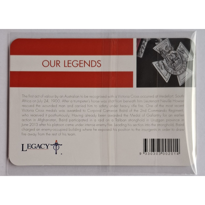 2016 25c ANZAC To Afghanistan- Our Legends carded coin