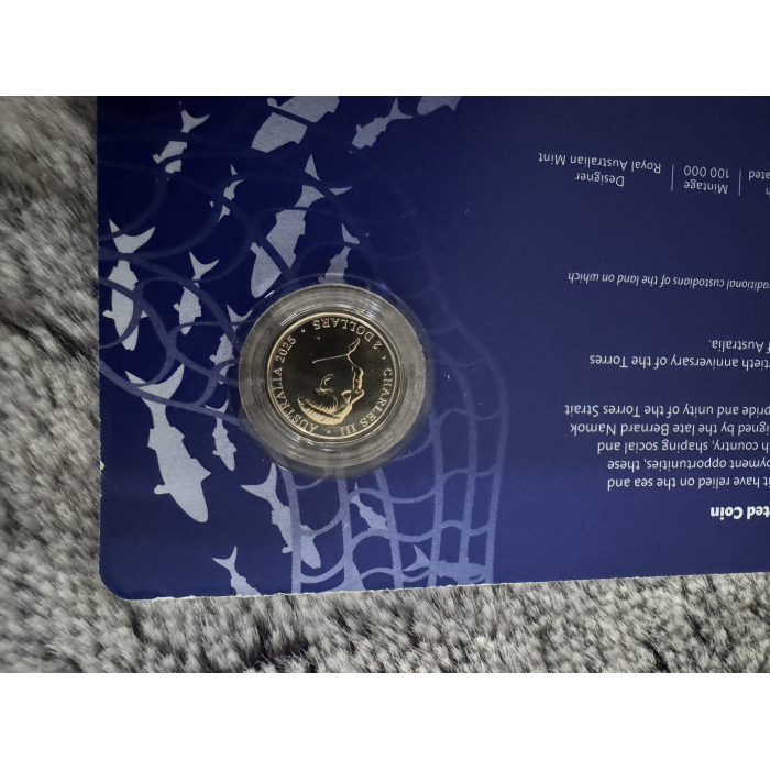 RAM 2025 Torres Straight $2 ‘C’ Mintmark uncirculated coloured coin 