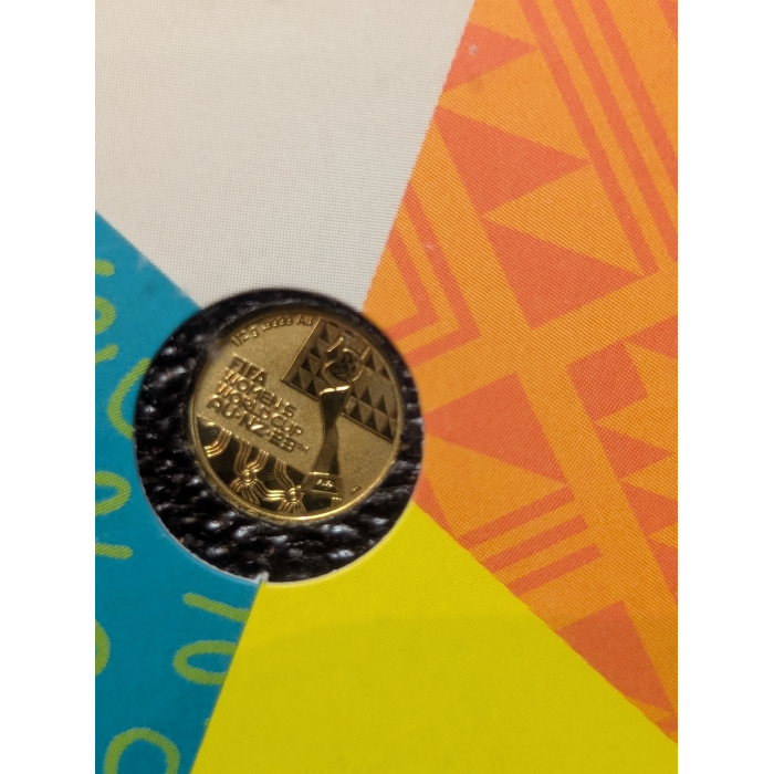 2023 $5 Frosted Gold coin FIFA Women's world cup 0.5G .9999