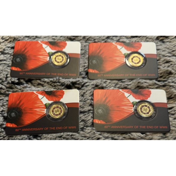 2025 80th Anniversary Poppy wreath end of WW2 $2 Uncirculated coin 