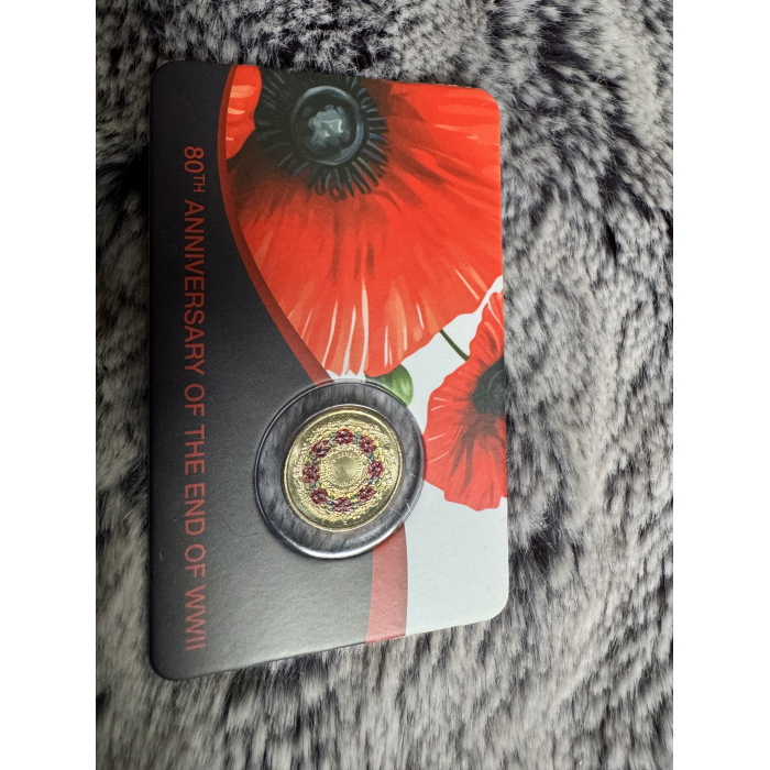 2025 80th Anniversary Poppy wreath end of WW2 $2 Uncirculated coin 