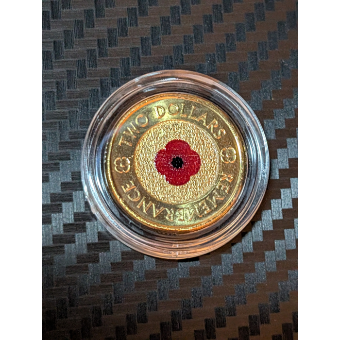 Red Poppy 2012 Remembrance $2 Two Dollar Rare Coin Australia UNC 