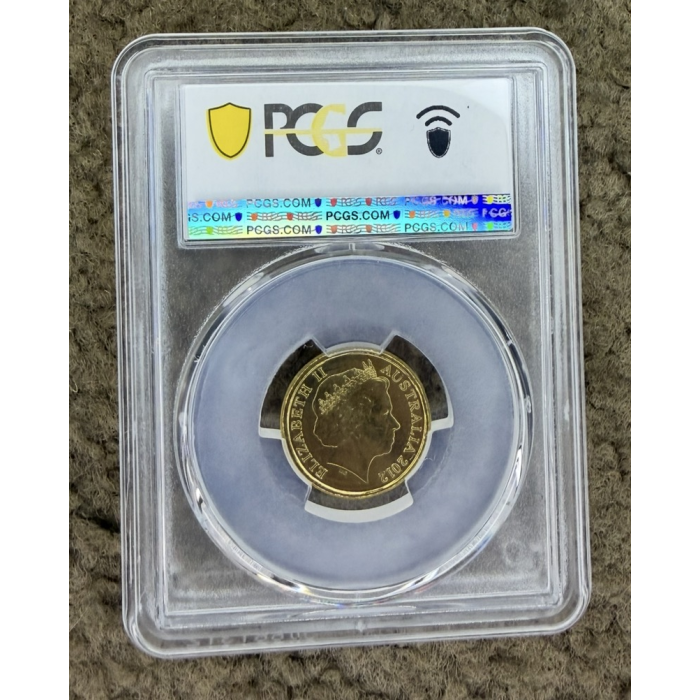 2012 $2 Red Poppy Remembrance Coin PCGS MS65 – Coloured Australia Graded Slab