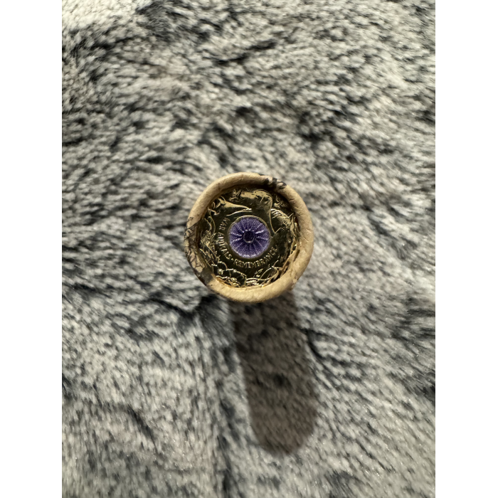 2024 Purple Poppy Animals in War $2 coloured Premium Coin Roll 