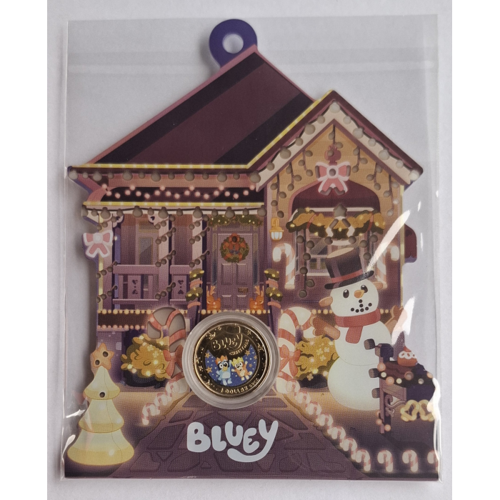 2025 $1 Bluey Christmas carded coin