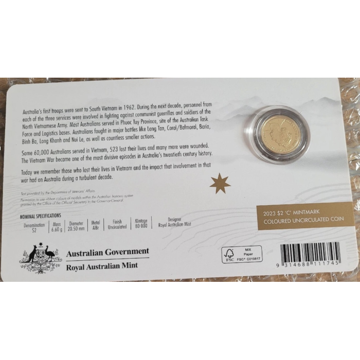 2023 Vietnam War $2 Coin 