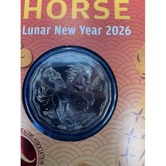 2026 ANDA Melbourne Year of Horse 50c PNC #194 of only 750 released.