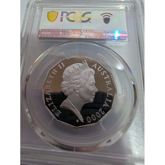 2000 Royal Visit 50c Ag PCGS PR70 Silver 