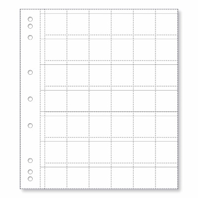 Renniks Coin Album Plastic Refill Pages, 42 Pockets, Pack 10