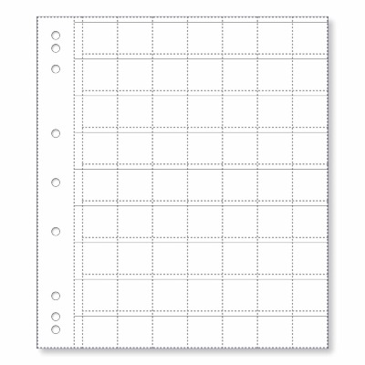 Renniks Coin Album Plastic Refill Pages, 63 Pockets, Pack 10